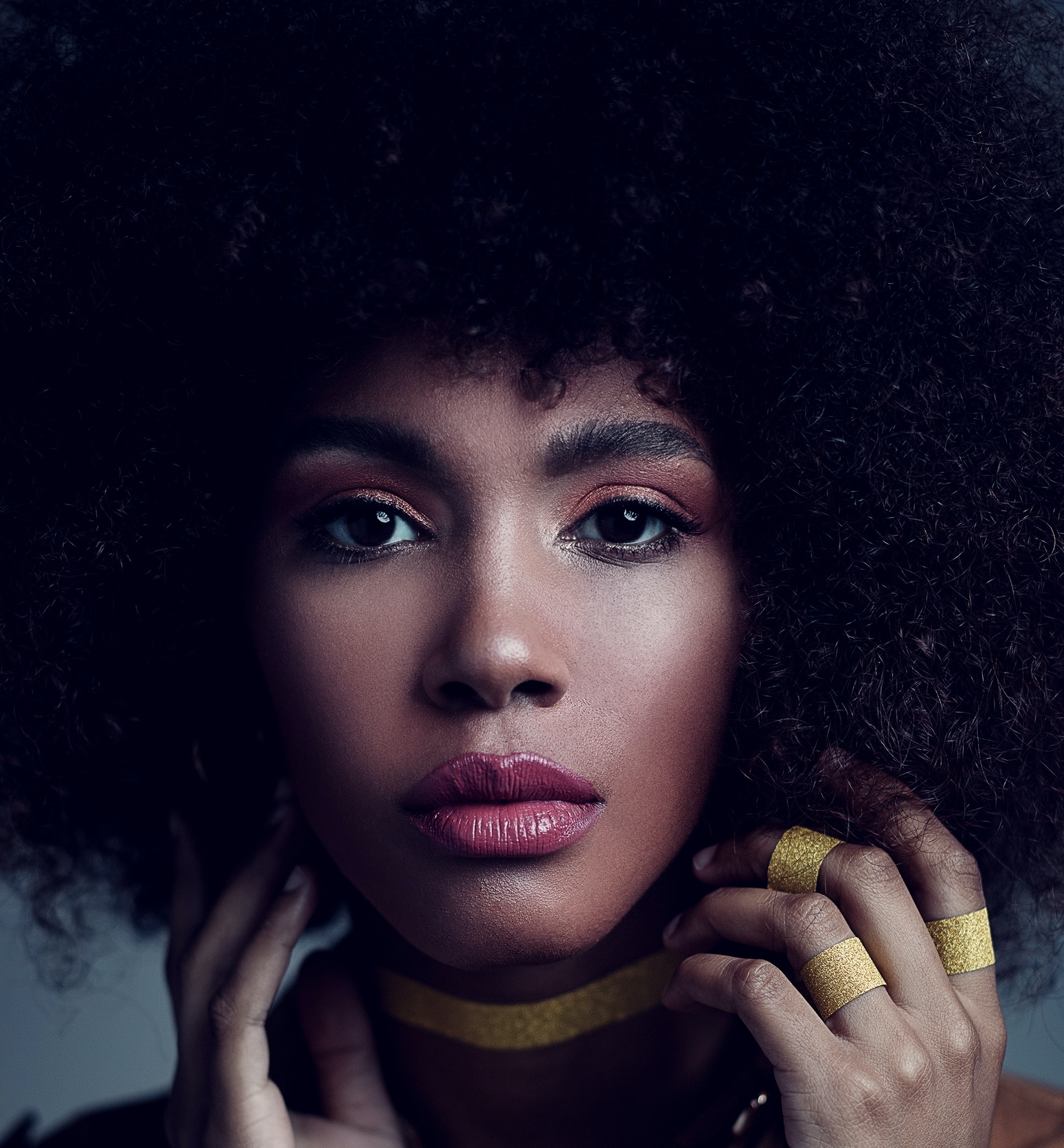 Woman with Afro